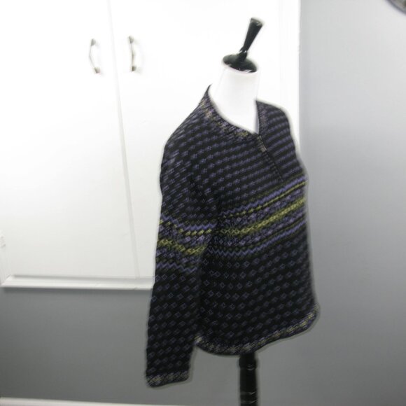 Nomadic Traders Lilac/Black 1/4 Zip Front Sweater Size Medium - Picture 5 of 6